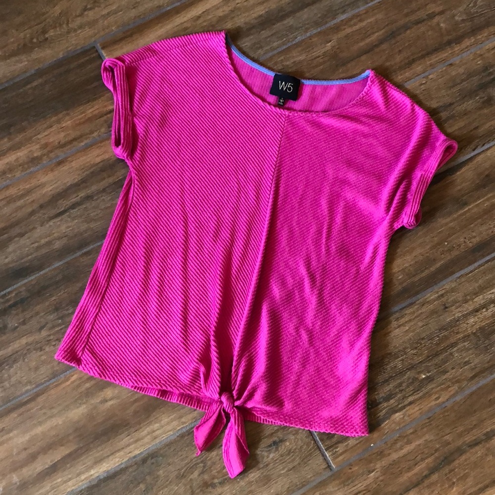 W5 Short Sleeve Tie Top